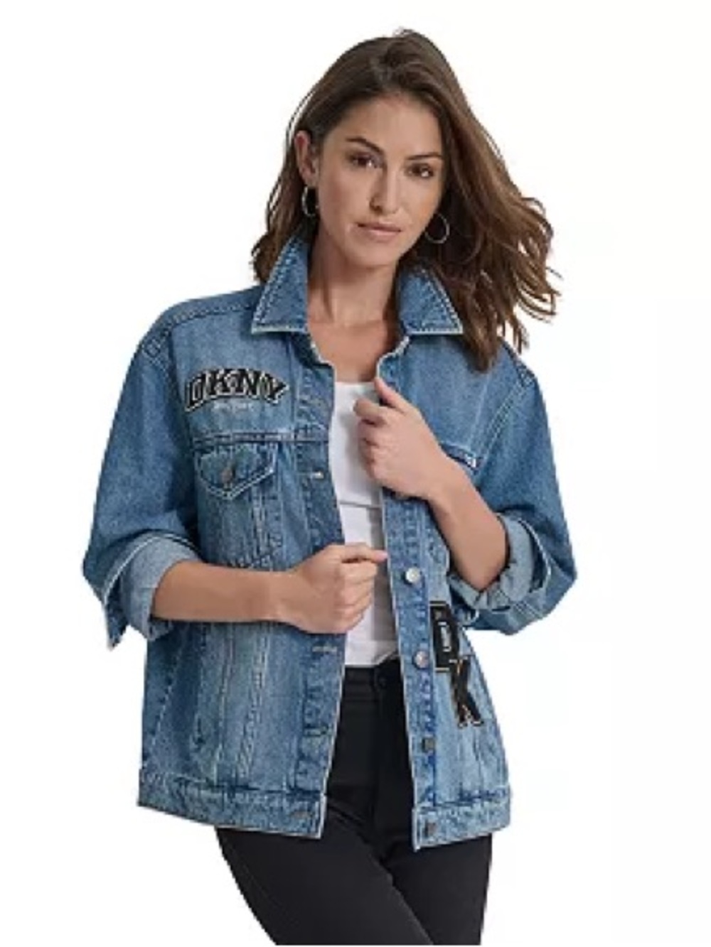 🌸🌷🌸 DKNY JEANS Cotton Oversized Varsity Jacket Size M